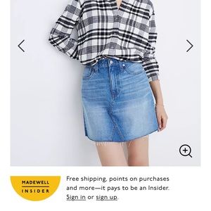 Madewell Denim A-Line Mini Skirt in Leandra Wash